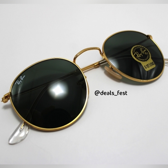 Model Display RayBan Round Metal Green G15 Lens RB3447 - Picture 6 of 17